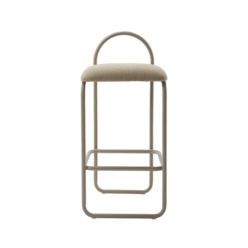 Commander Maintenant Tabouret haut ANGUI H 65 Taupe boucléAYTM