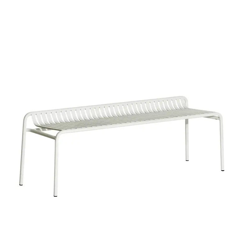 Dernier Modèle Banc extérieur WEEK-END sans dossier BlancPETITE FRITURE