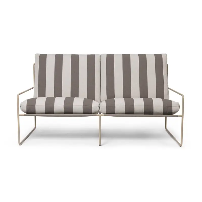 Dernière Chance Canapé extérieur DESERT STRIPE 2 places ChocolatFERM LIVING