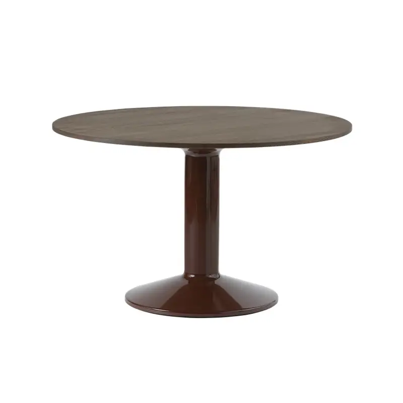 Table MIDST Ø 120 Chêne foncé/ rouge foncéMUUTO Seulement Aujourd'hui
