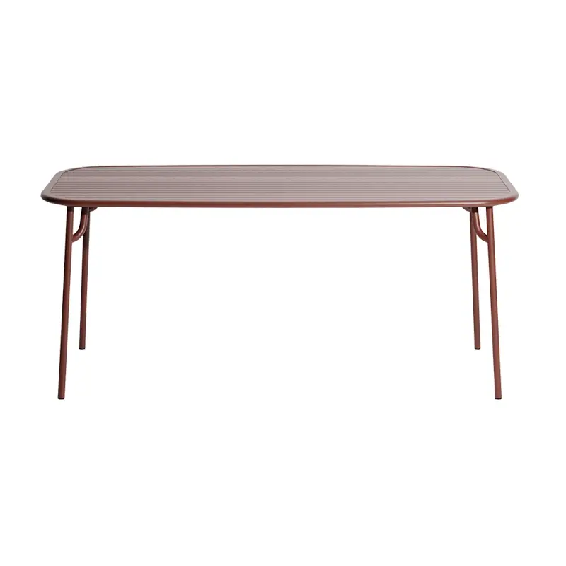 Outdoor Table WEEKEND rectangular Red brownPETITE FRITURE Haute Qualité