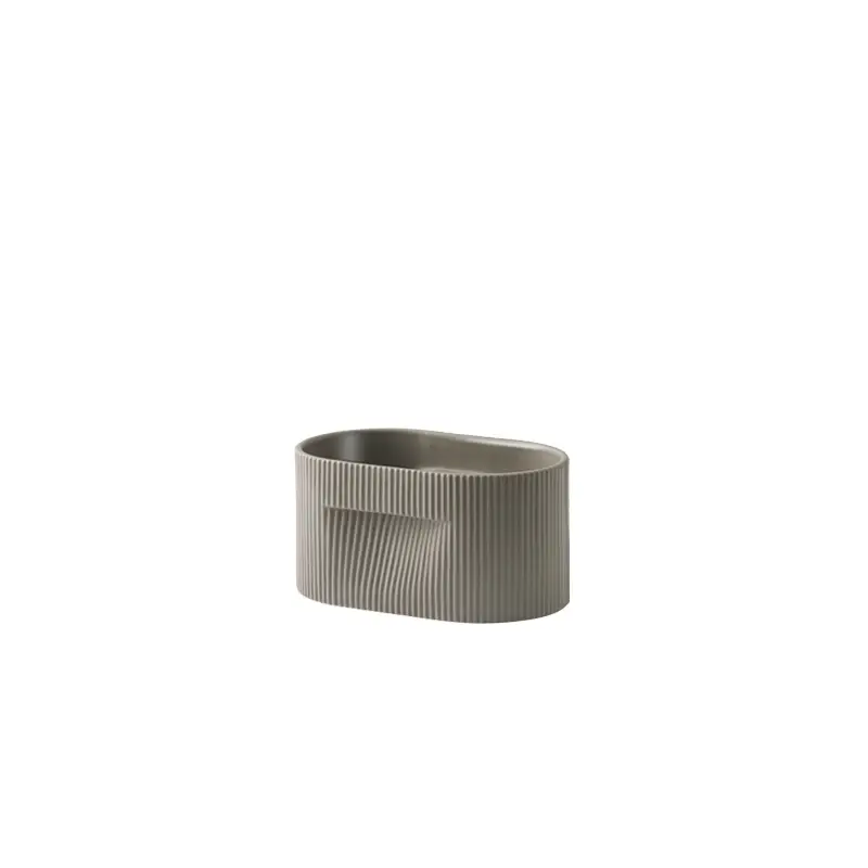 Promotion Saisonnière Vase Pot de fleurs RIDGE H 13 TaupeMUUTO