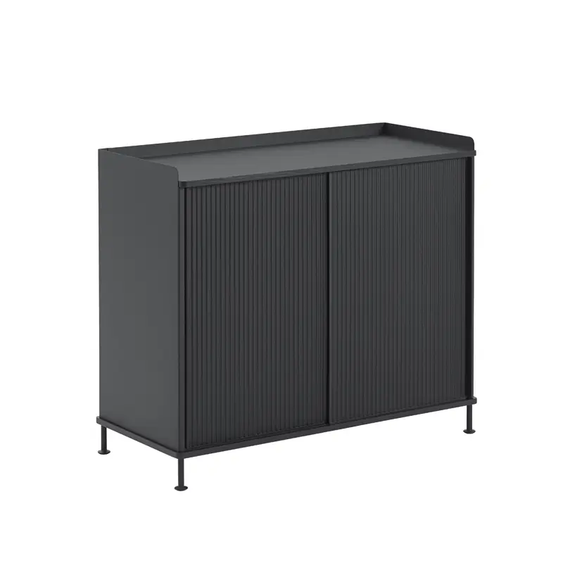 Top Vente Storage Unit ENFOLD Sideboard L 100 BlackMUUTO