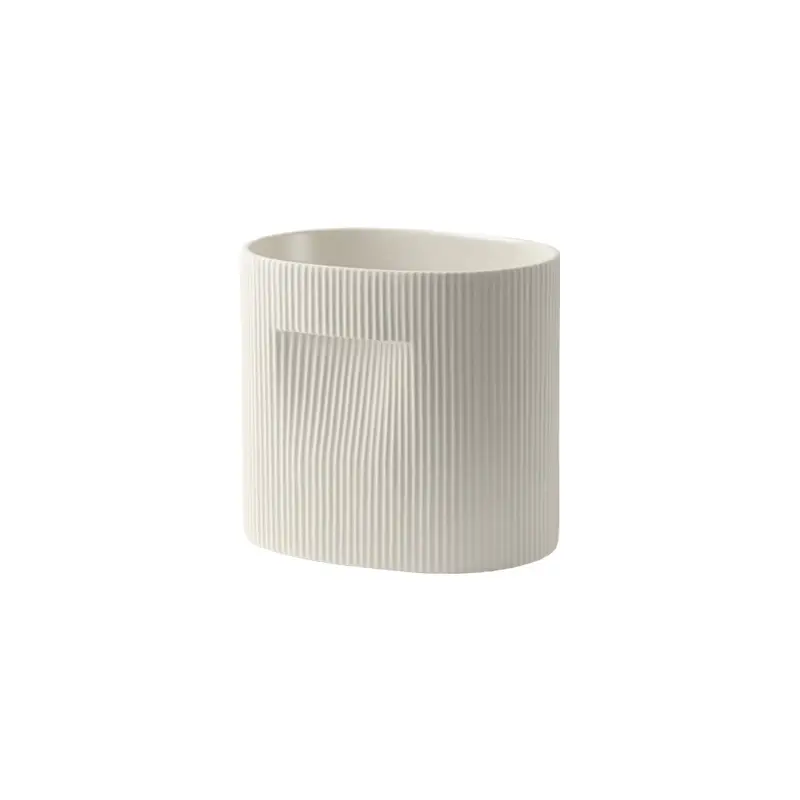 Prix Réduit Vase Pot de fleurs RIDGE H 24 Blanc casséMUUTO