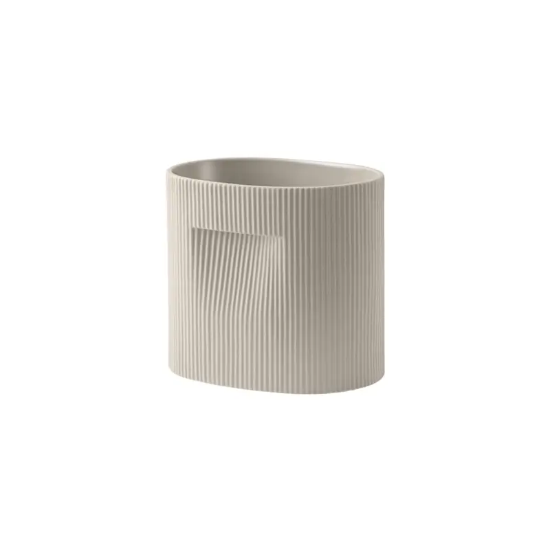 Pas Cher Vase RIDGE PLANTER H 24 BeigeMUUTO