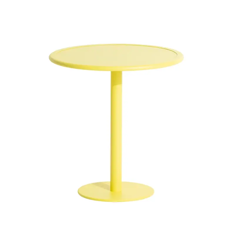 Commander Vite Outdoor Table WEEKEND round YellowPETITE FRITURE