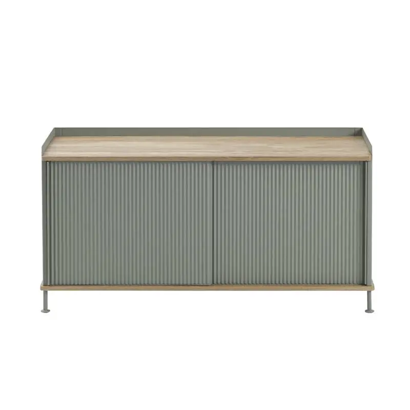 Meuble de rangement ENFOLD Buffet L 124 Chêne/ vert cendréMUUTO Super Prix