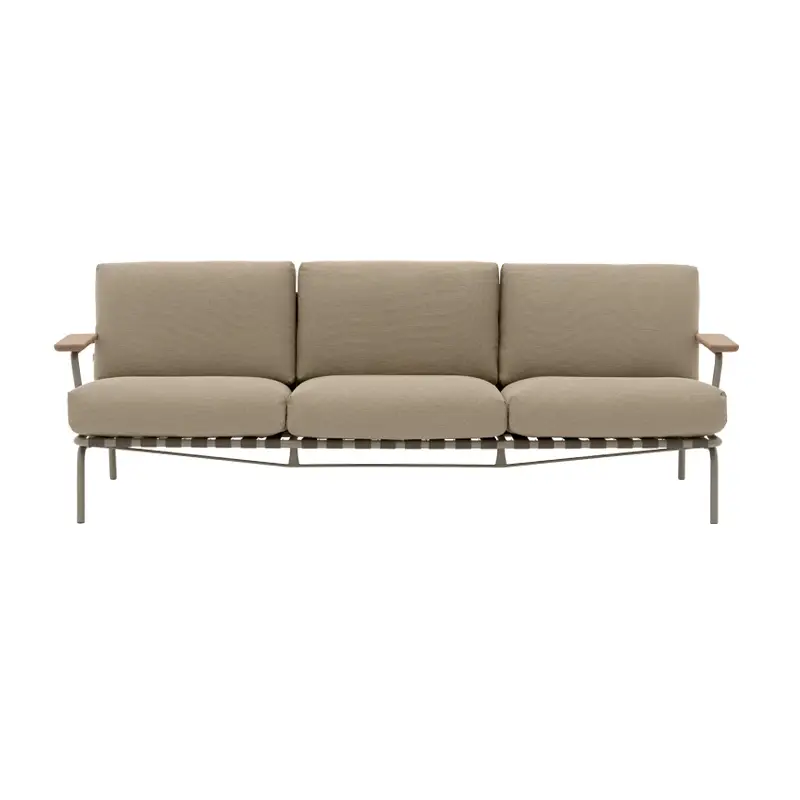 Outdoor Sofa SETTLE THREE-PLACE Ribbed Weave 5/ TaupeMUUTO Meilleur Prix