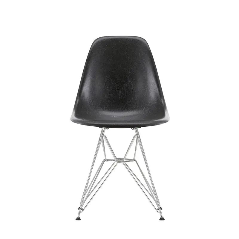 Soldes Dining Chair EAMES FIBERGLASS CHAIR DSR Dark grey EamesVITRA