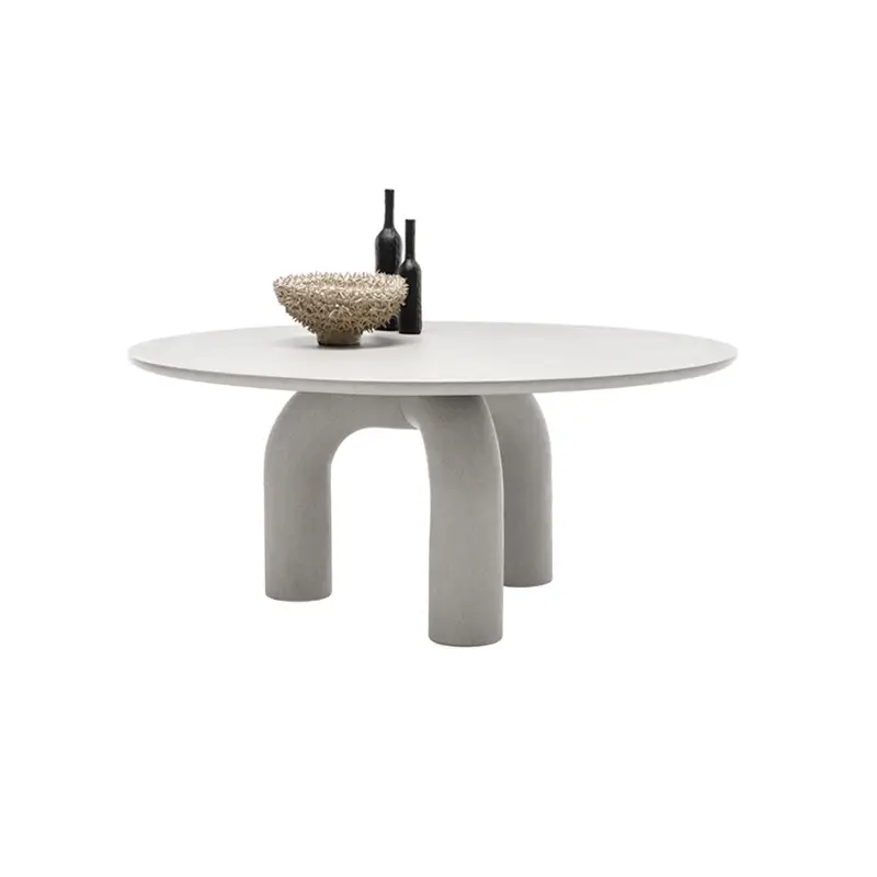 Table ELEPHANTE Ronde Blanc texturéMOGG Prix Choc