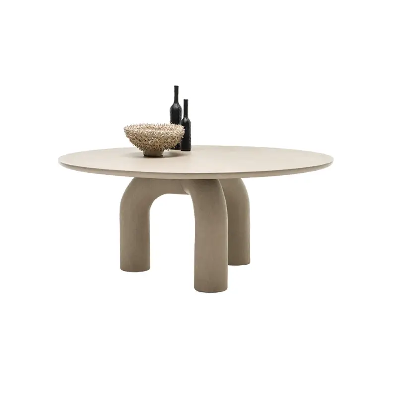 Dining Table ELEPHANTE Round Textured greyMOGG Acheter En Ligne