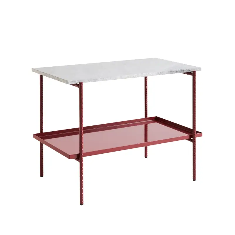 Side Table REBAR 75x44 Grey/red marbleHAY Retour Gratuit
