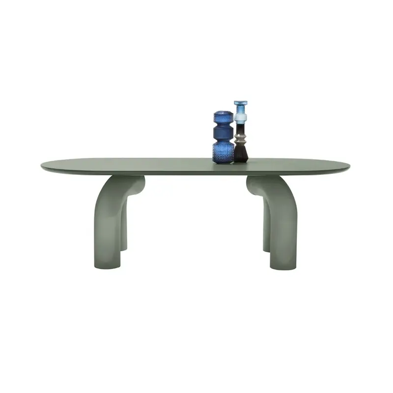 Livraison Express Dining Table ELEPHANTE Rectangular Matte lacquered cement greyMOGG