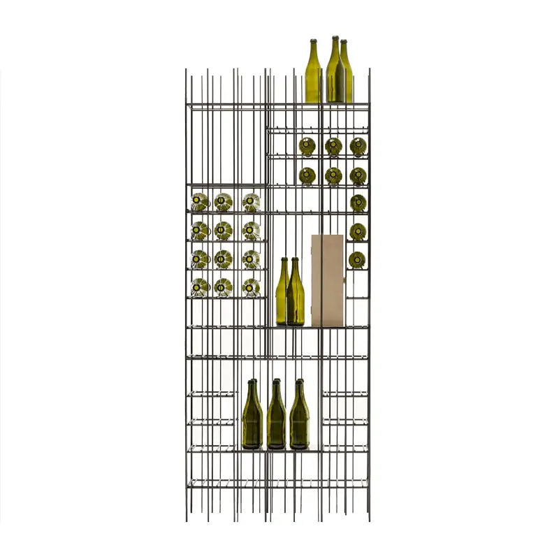 Etagère Porte-bouteilles METRICA A WINE Métal bruni/ verre bronzeMOGG Prix Réduit