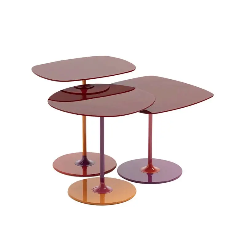 Acheter Direct Table d&rsquo;appoint guéridon THIERRY Set de 3 BordeauxKARTELL