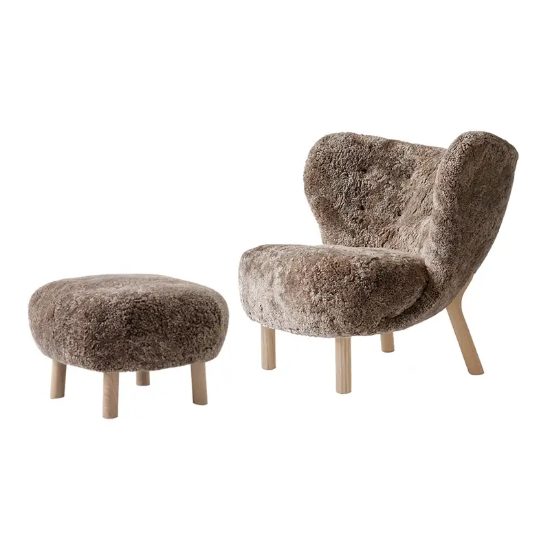Prix Cassé Fauteuil LITTLE PETRA VB1 & Pouf ATD1 Sheepskin SaharaAND TRADITION