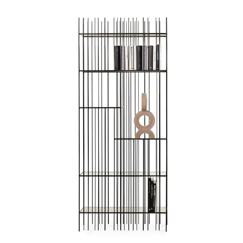 Promotion Saisonnière Etagère Bibliothèque METRICA A Métal bruni/ verre bronzeMOGG