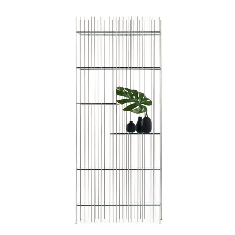Shelving METRICA A bookcase Titanium/green glassMOGG Marque