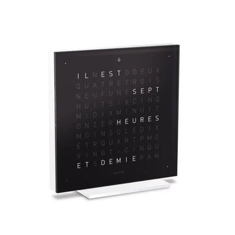 Horloge Horloge/ réveil QLOCKTWO EARTH 13,5 Pure Black Ice TeaQLOCKTWO Dernière Chance