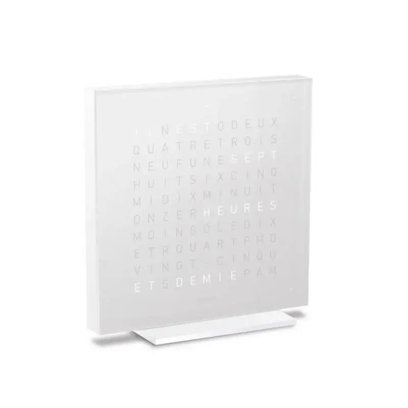 Quantité Limitée Clock QLOCKTWO EARTH 13.5 Pure Vanilla Sugar alarm clockQLOCKTWO
