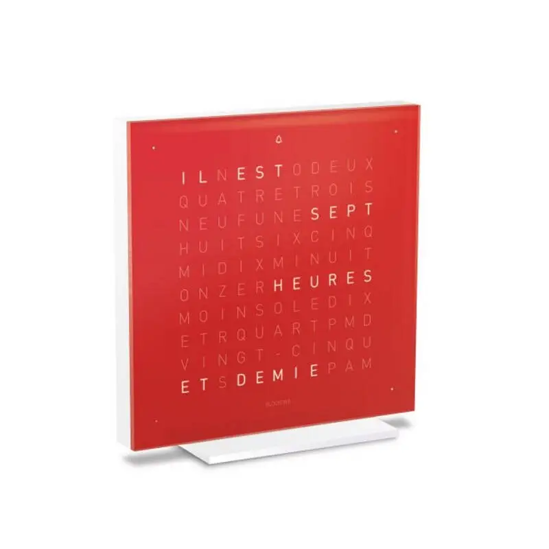 Remise Horloge Horloge/ réveil QLOCKTWO EARTH 13,5 Pure Cherry CakeQLOCKTWO