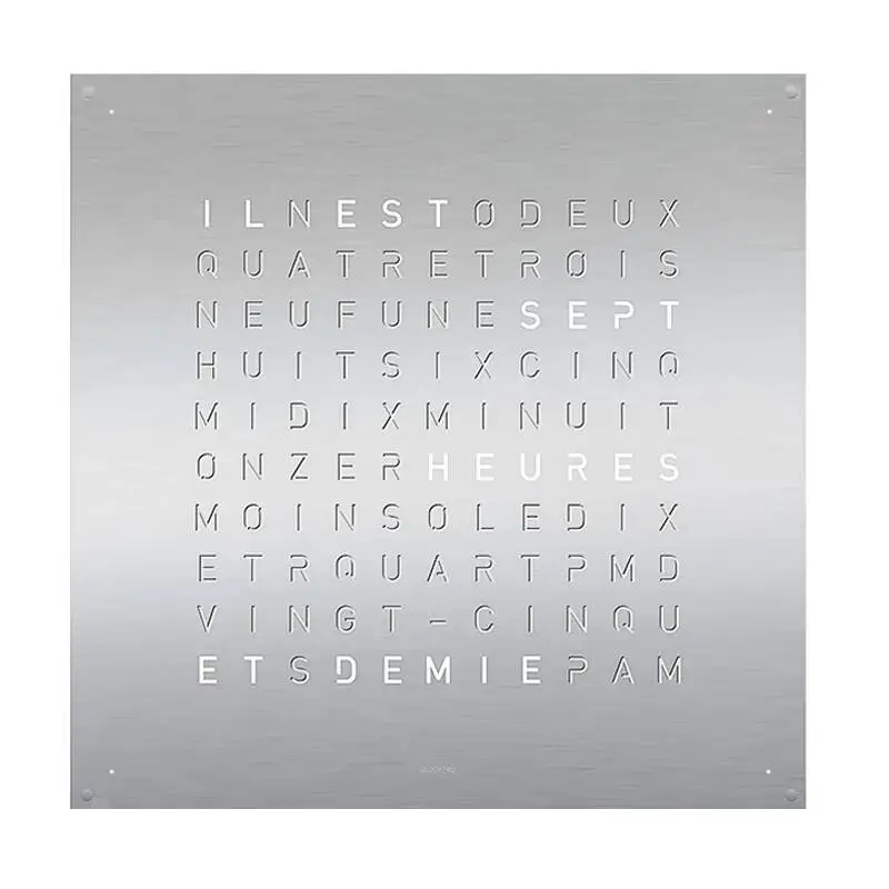 Horloge Horloge QLOCKTWO EARTH 90 Stainless steelQLOCKTWO Prix Cassé