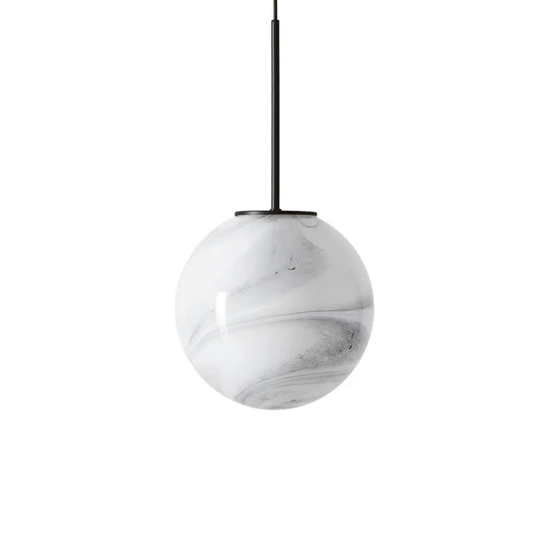 Pendant Light BOLLICOSA Small White marbledCASSINA Commander Vite
