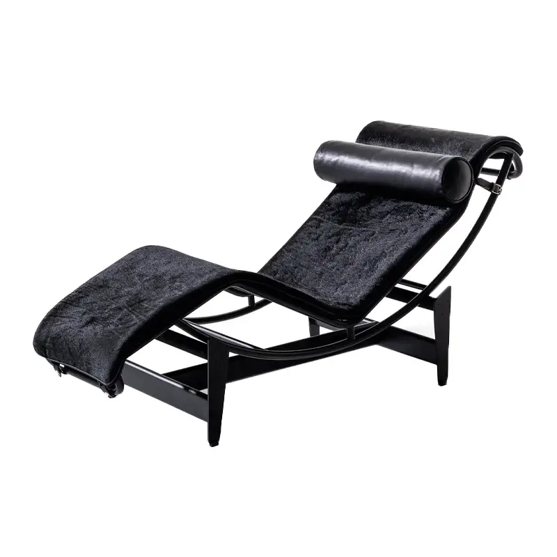 Fauteuil 4 Chaise Longue À Réglage Continu Noire DurableCASSINA Promotion Saisonnière