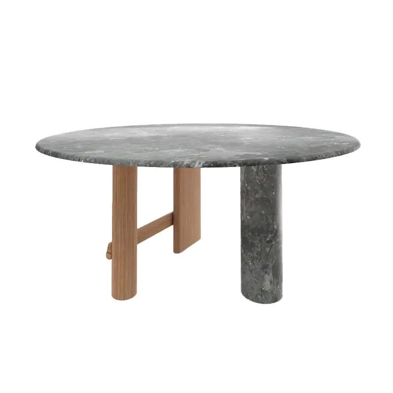 Table SENGU Ø 160 Marbre Carnico gris/ chêneCASSINA Top Vente