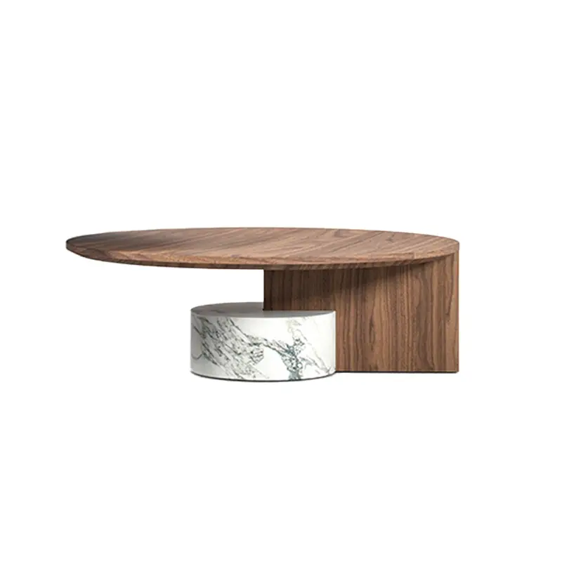 Paiement Sécurisé Table basse SENGU LOW Ø 90 Noyer / Marbre de CarrareCASSINA