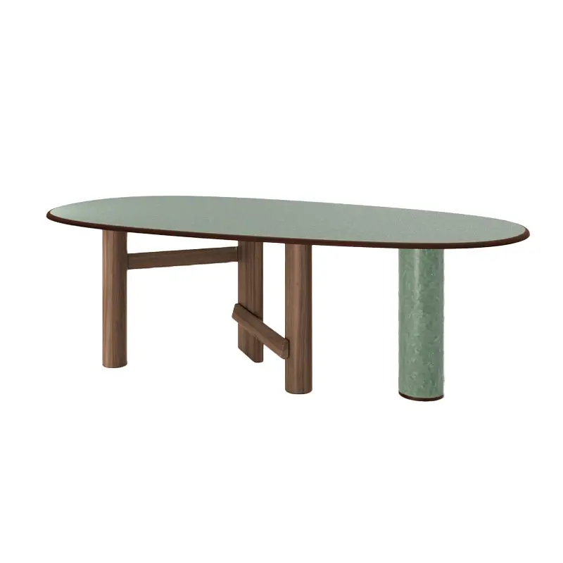 Jusqu'à Épuisement Des Stocks Table SENGU 230x116 Grès cérame vert / noyerCASSINA