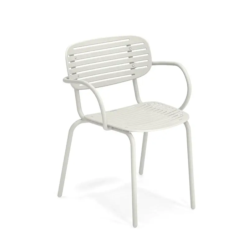 Chaise extérieure MOM avec accoudoirs Blanc matEMU Offre Exclusive