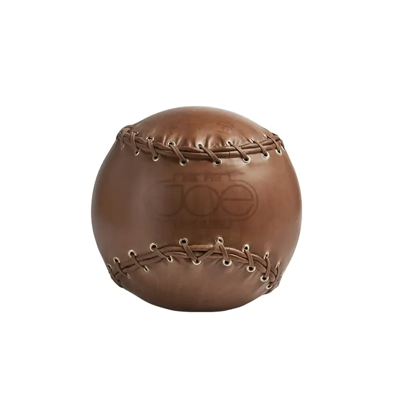 Quantité Limitée Pouffe JOE BALL Brown leather BAL93002POLTRONOVA