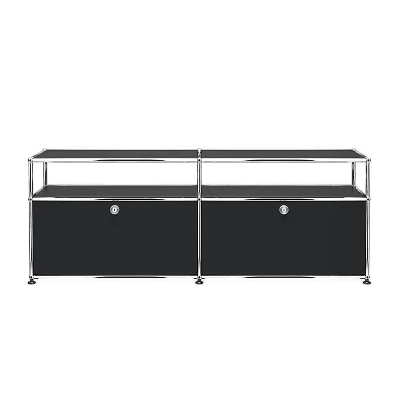 Nouvel Arrivage Meuble de rangement USM HALLER O2 Noir graphiteUSM HALLER