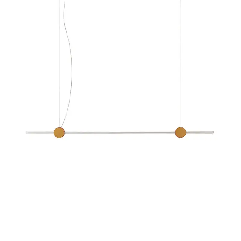 Nouvel Arrivage Pendant Light EITIE LINE 130 Red and gold round gasketsCASSINA