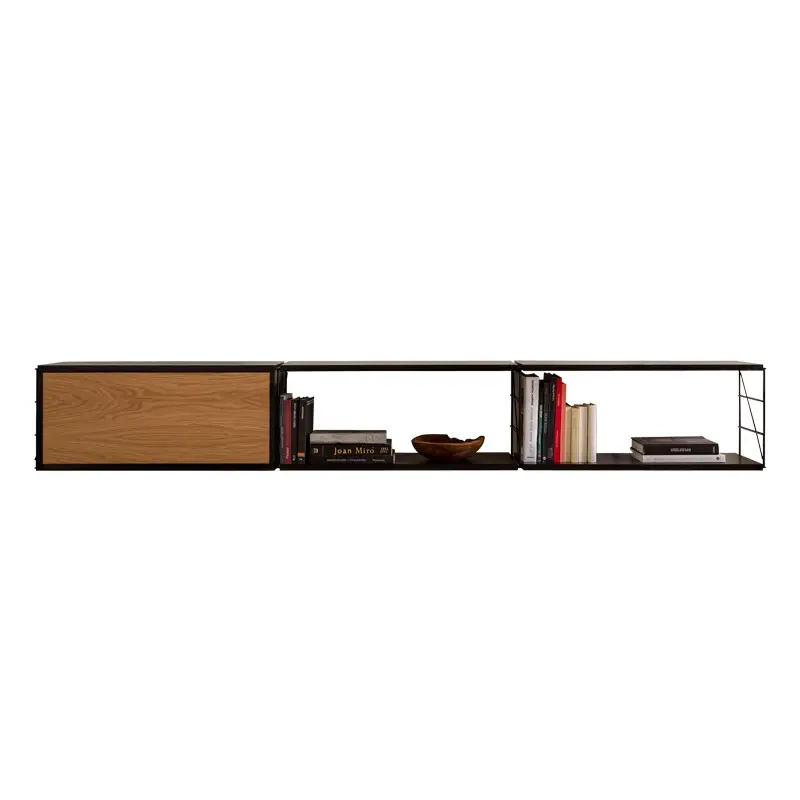 Shelving TRIA 36 L 278 Black/ oakMOBLES 114 Prix Bas