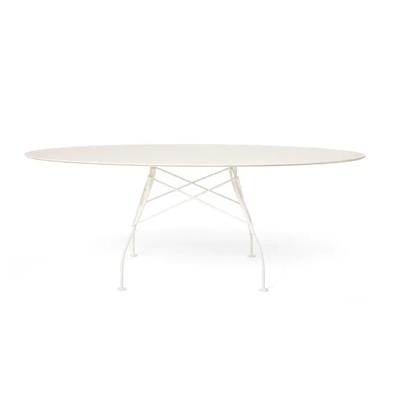 Outdoor Table GLOSSY OUTDOOR Oval L192 WhiteKARTELL Meilleure Vente