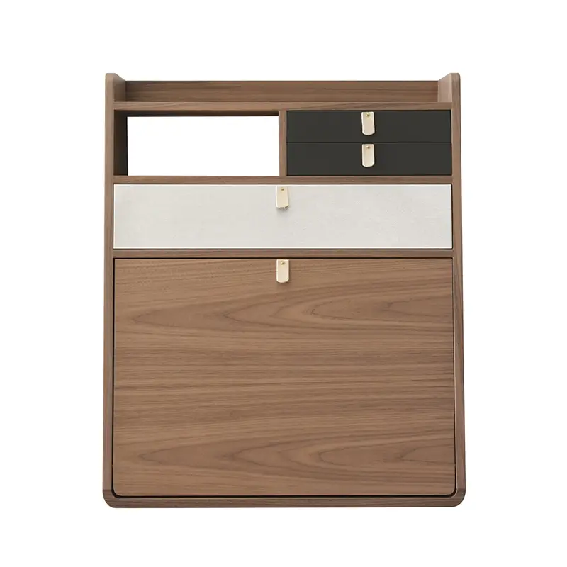 Prix Réduit Desk GASTON walnut wall desk Slate grey / light greyHARTO
