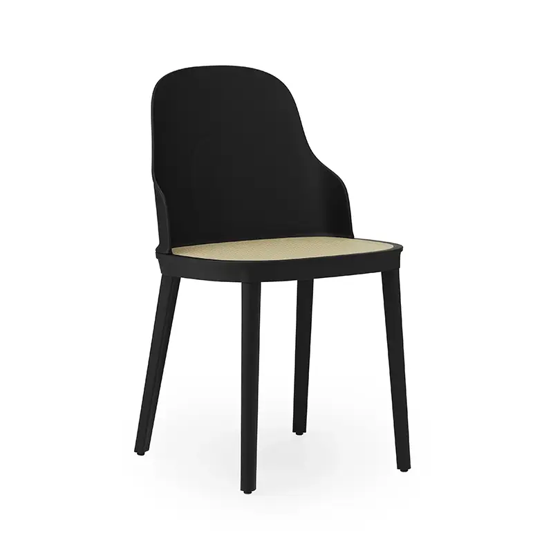 Nouvelle Collection Chaise ALLEZ Polypropylène assise cannage NoirNORMANN COPENHAGEN