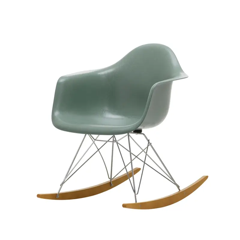 Authentique Fauteuil EAMES FIBERGLASS ARMCHAIR RAR Vert mousse EamesVITRA