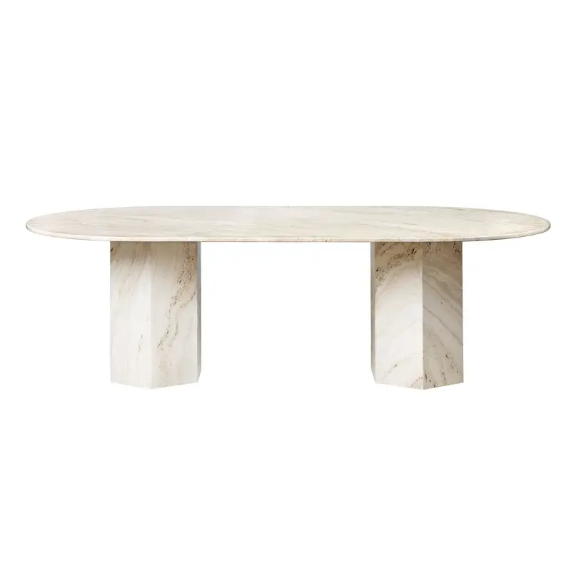 Livraison Express Table EPIC ELLIPTICAL Blanc neutreGUBI