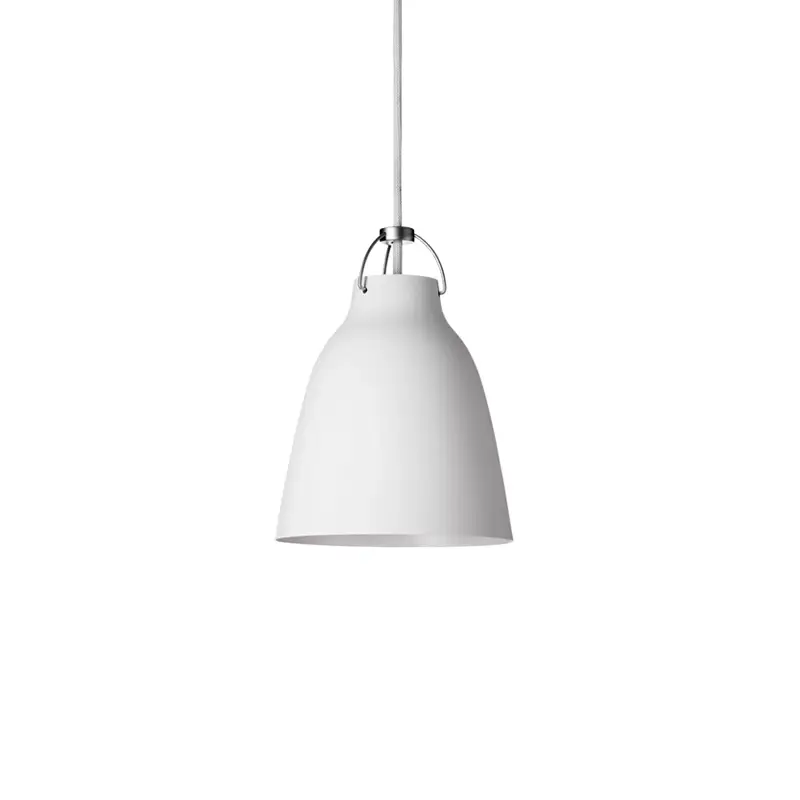 Pendant Light CARAVAGGIO P1 Matt white/white cableFRITZ HANSEN Réduction