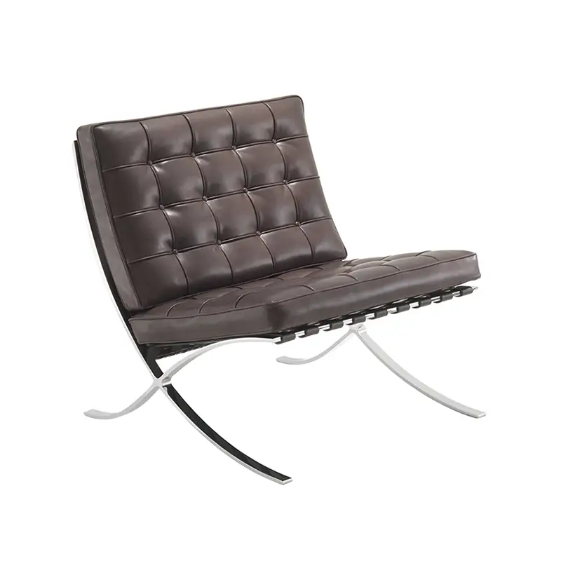 Easy chair BARCELONA Venezia Dark brown leatherKNOLL Dernière Chance