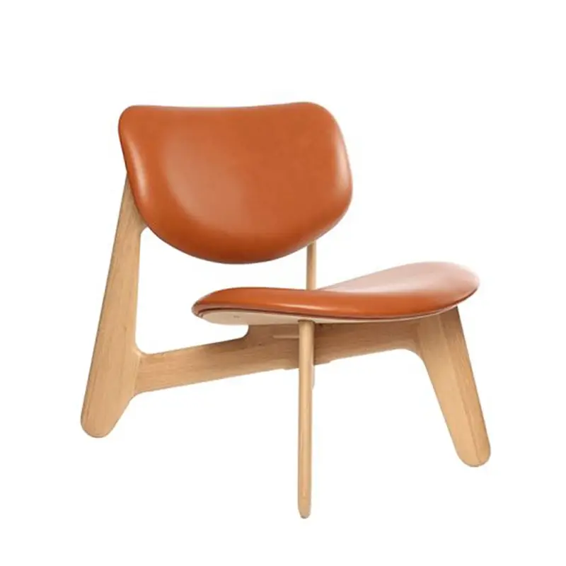 Achat Immédiat Easy chair SLAB LOUNGE Oak/ cognac leatherTOM DIXON