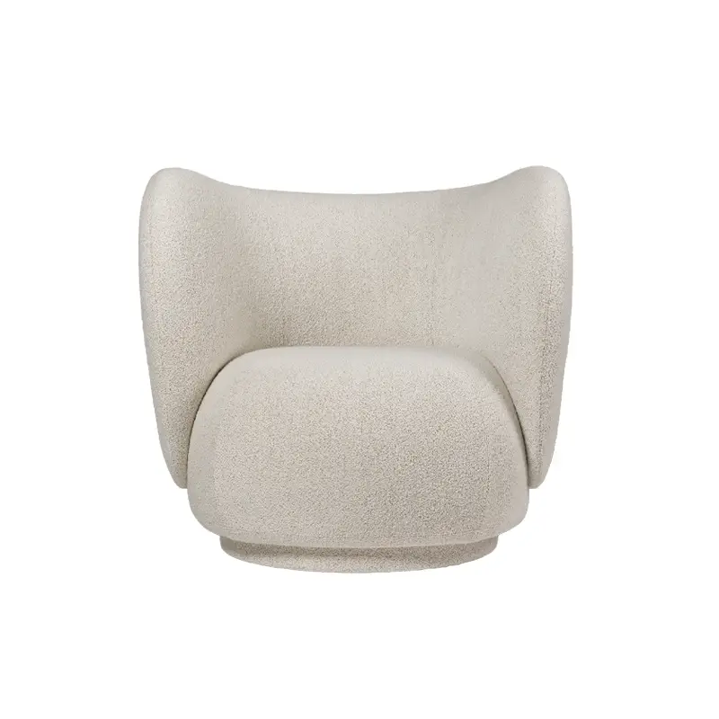 Easy chair RICO swivel Soft Bouclé Soft Bouclé Off-white mixFERM LIVING Retour Gratuit