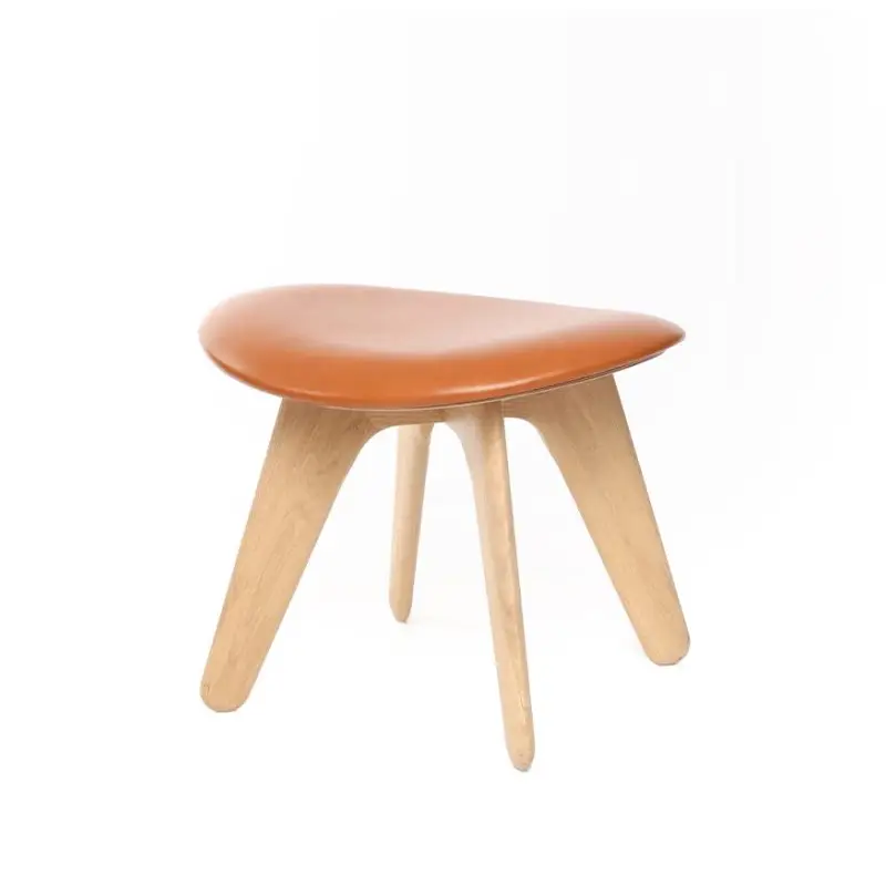 Prix Réduit Pouf SLAB OTTOMAN Chêne/Cuir cognacTOM DIXON