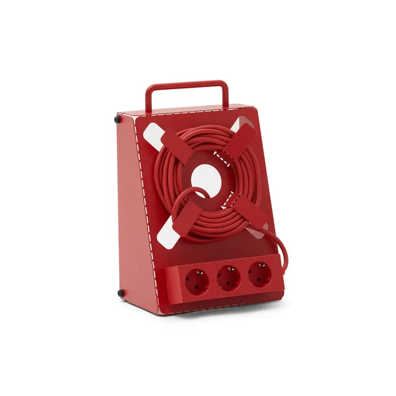 Prix Cassé Small Storage Solution POWER Cable Stand Fire RedPEDESTAL