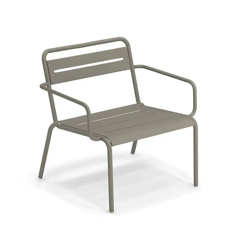 Certifié Outdoor Lounge Chair STAR Green GreyEMU