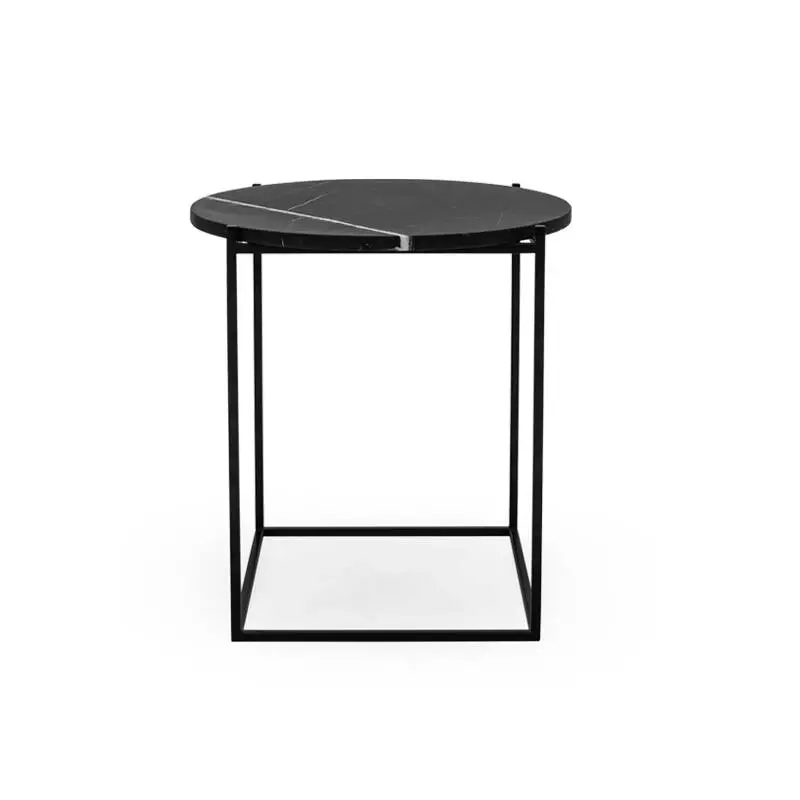 Nouvelle Collection Table d&rsquo;appoint guéridon CIRCLE Marbre noir/ noirWENDELBO