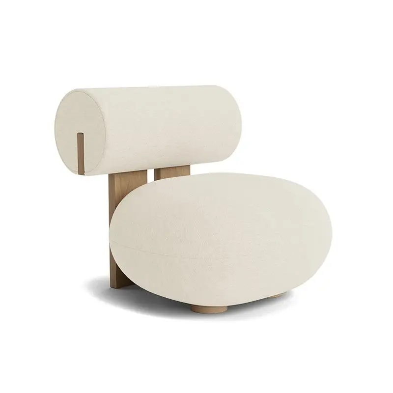 Easy chair HIPPO Barnum Bouclé 24/ chêne naturelNORR11 Seulement Aujourd&rsquo;hui